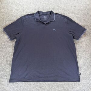 Tommy Bahama Polo Shirt Mens 2XL Navy IslandZone Supima Marlin Logo Knit Golf